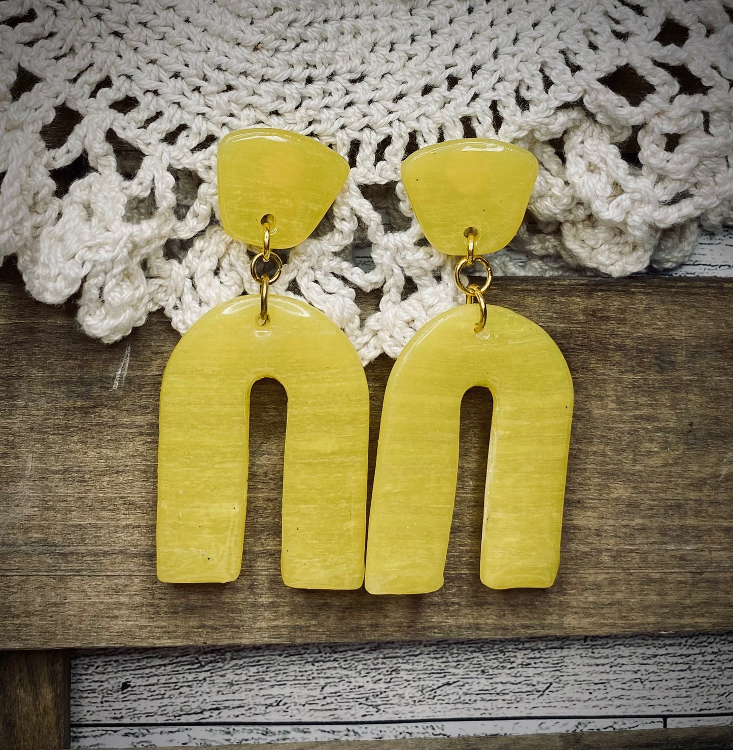 Hand-Crafted Polymer Clay Earrings- Dangle