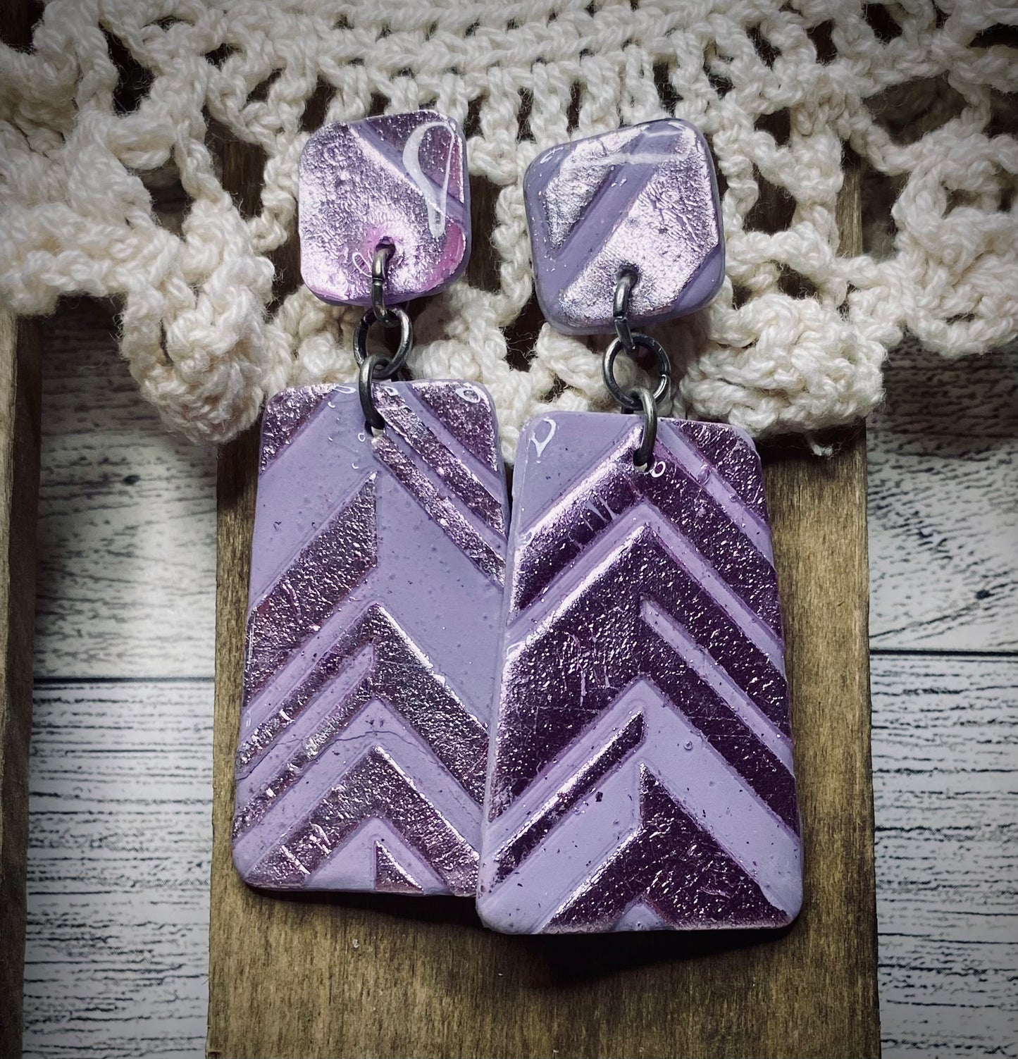 Hand-Crafted Polymer Clay Earrings- Dangle