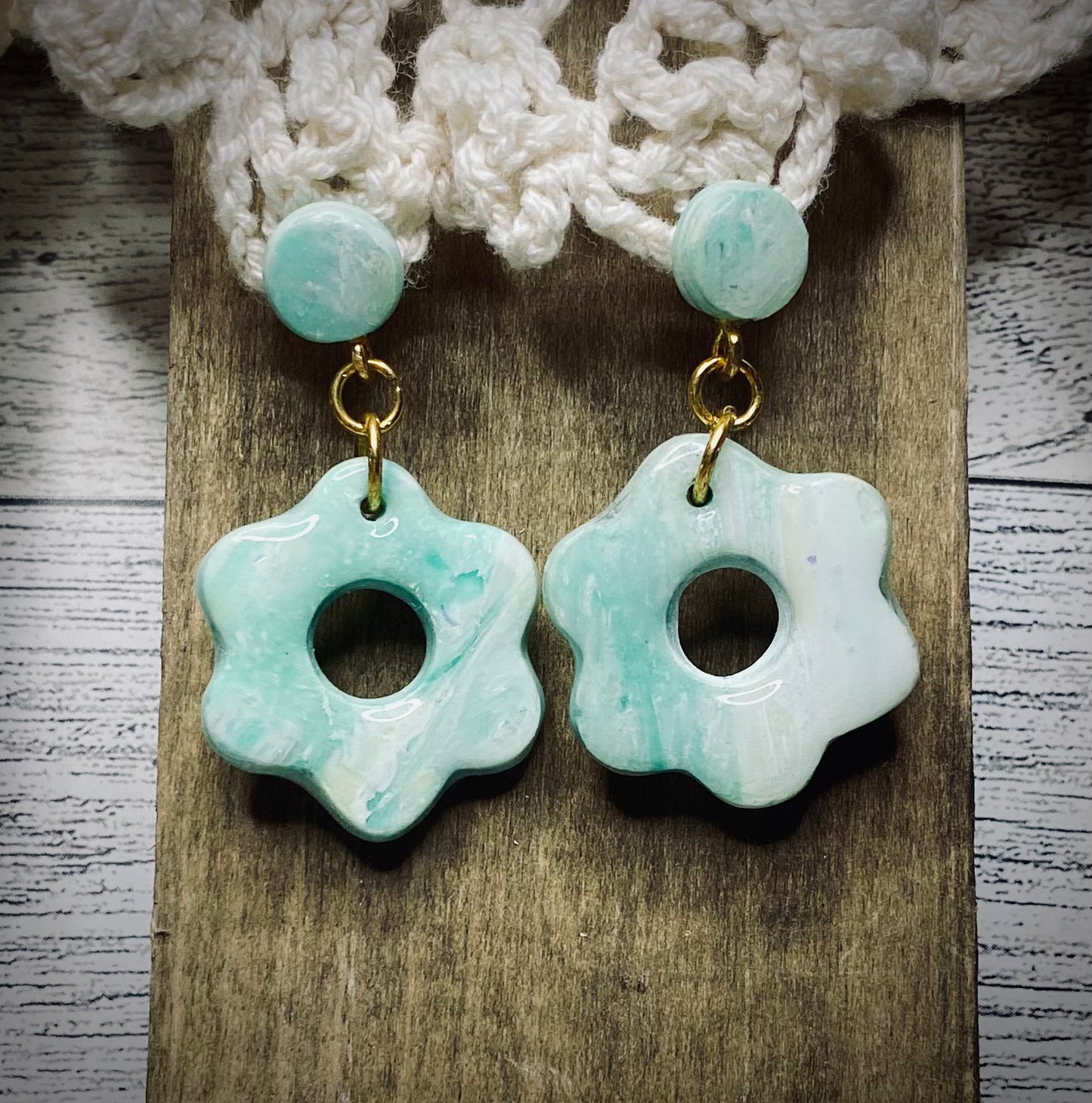 Hand-Crafted Polymer Clay Earrings- Dangle