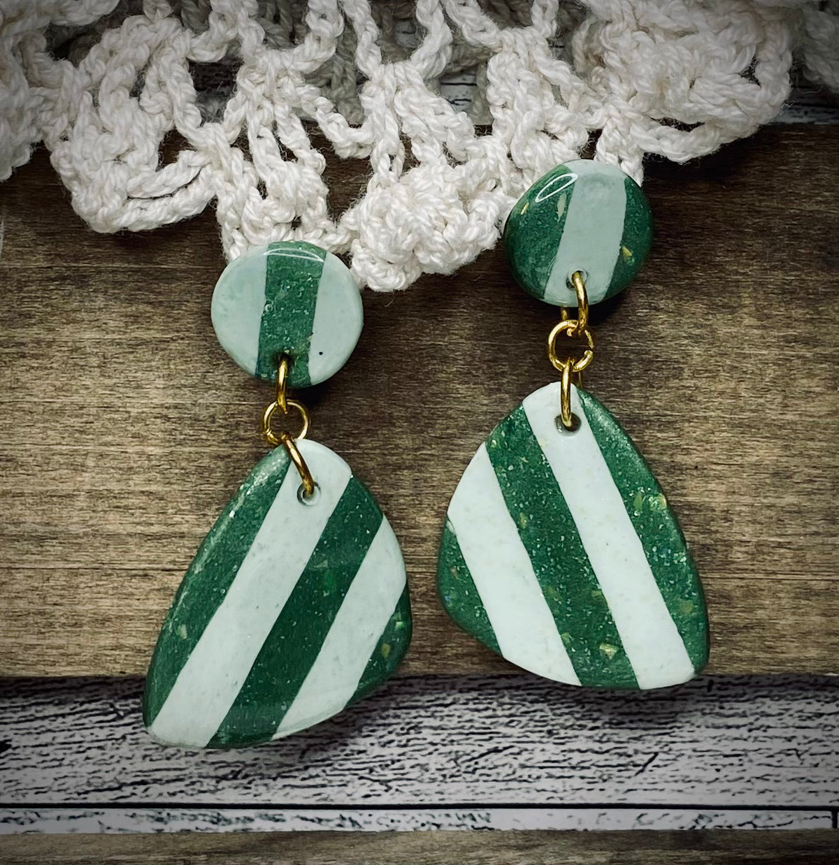 Hand-Crafted Polymer Clay Earrings- Dangle