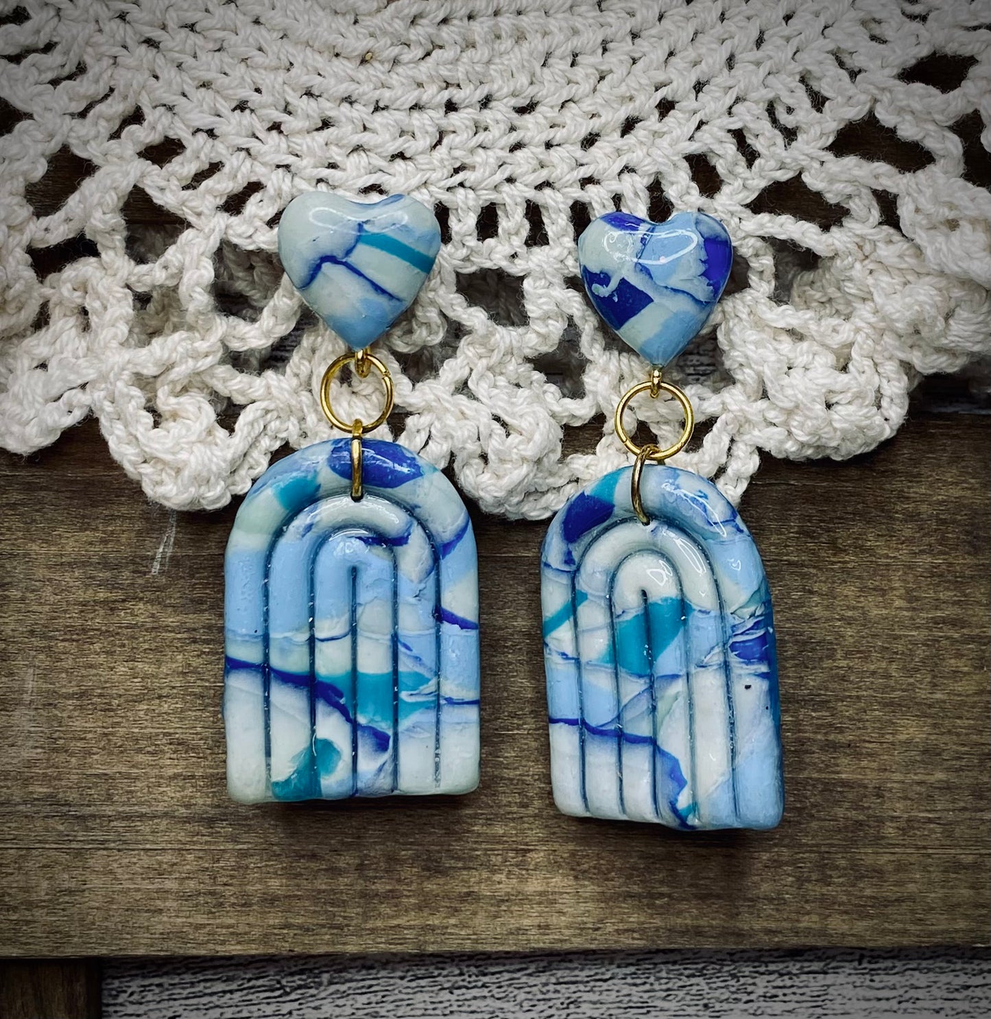 Hand-Crafted Polymer Clay Earrings- Dangle