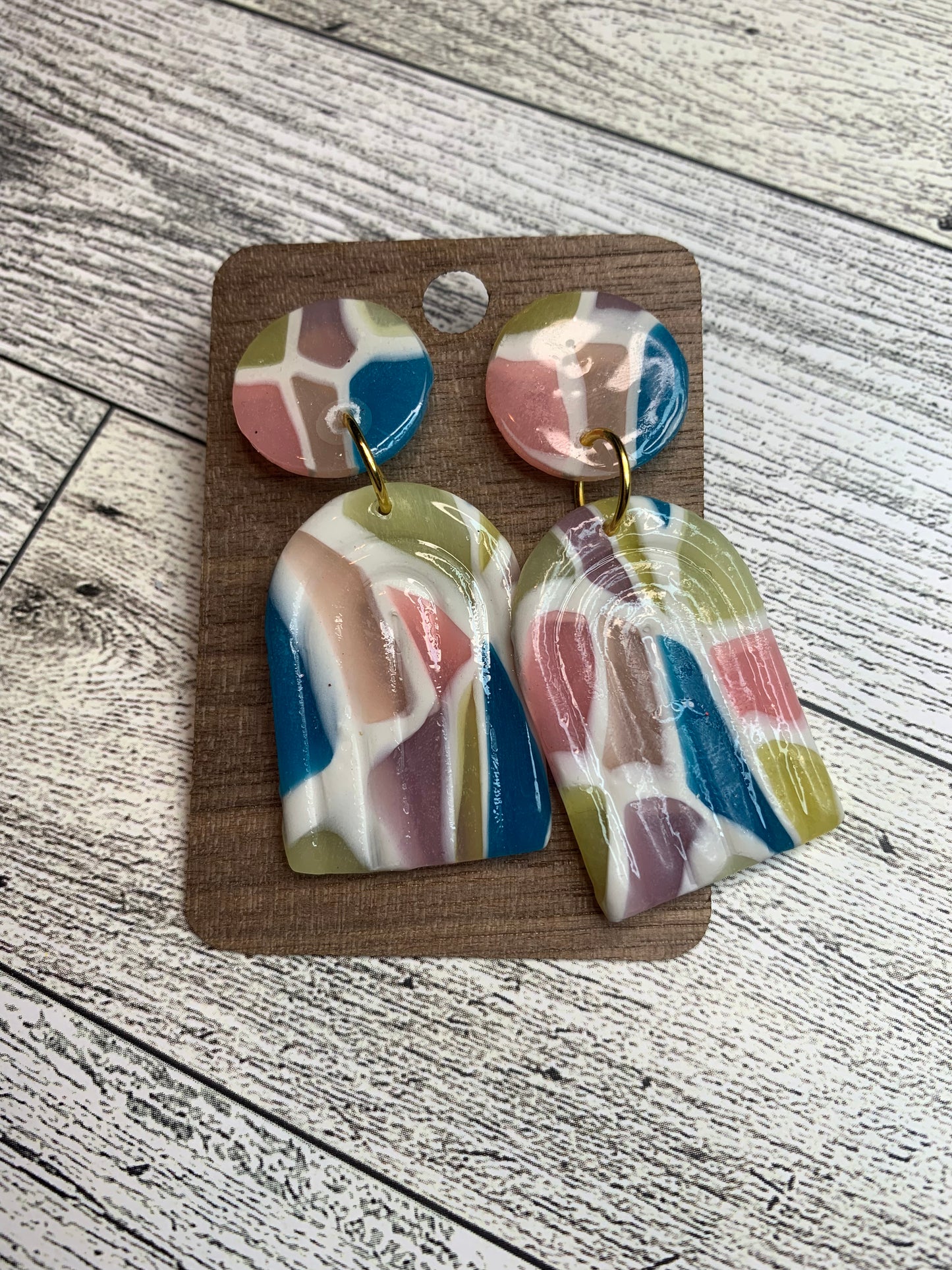 Rainbow Connection Hand Crafted Earrings- Dangle